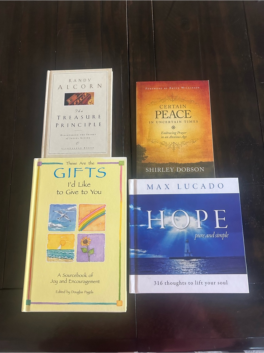 Assorted Inspirational Books Set - Yellow, Blue, Cream, Orange Covers